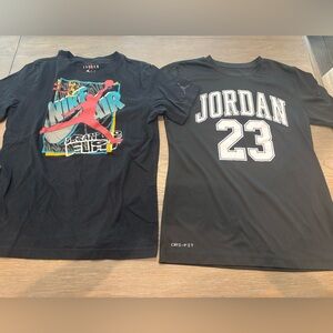Set of 2 boys Jordan shirts XL